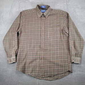 Vintage Sir Pendleton Shirt Medium Green Blue Worsted Wool